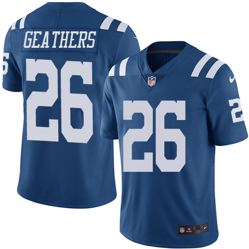 Men's Elite Clayton Geathers Nike Jersey Royal Blue - #26 Rush NFL Indianapolis Colts